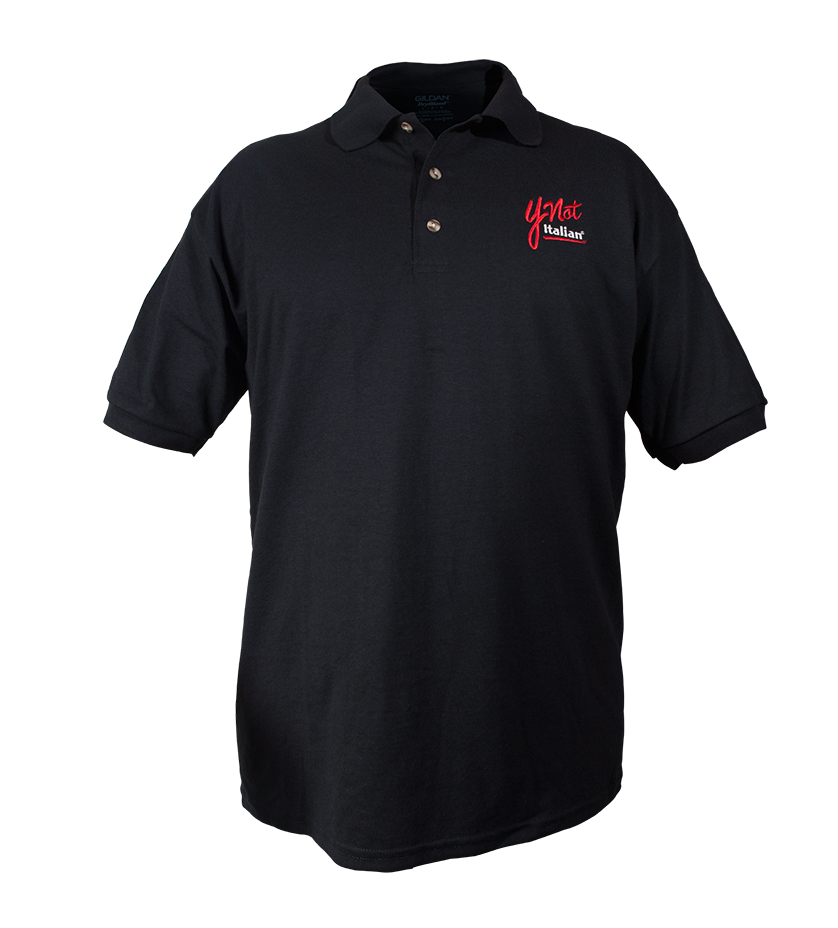 Black Dry Blend 6 oz Jersey Knit Polo Sport Shirt