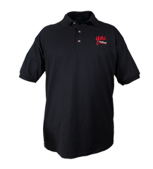 Black Dry Blend 6 oz Jersey Knit Polo Sport Shirt